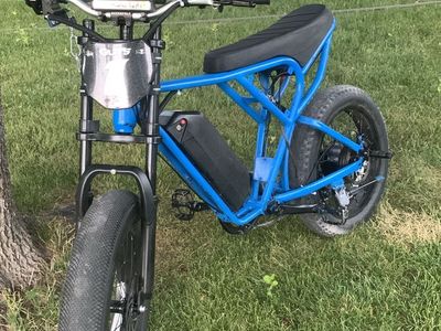 Ridstar Q20 Modded Blue Electric Fat Tire Bike - Excellent Condition, Works Perfectly