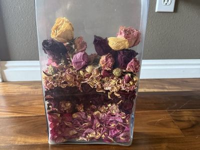 Tall Glass Rectangle Vase