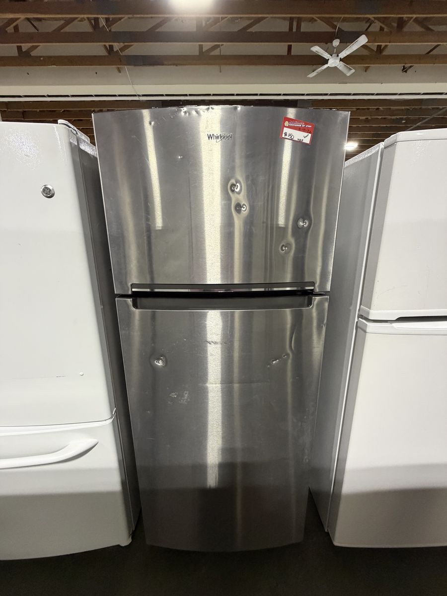 GREAT FOR GARAGE! WHIRLPOOL TOP AND BOTTOM FRIDGE