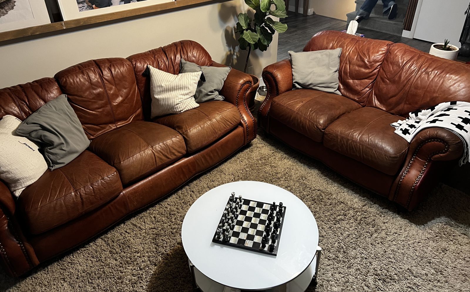 Leather Sofa And Love Seat