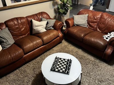 Leather Sofa And Love Seat
