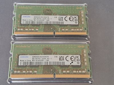 16gb (2x8gb) Samsung DDR4 3200 laptop RAM