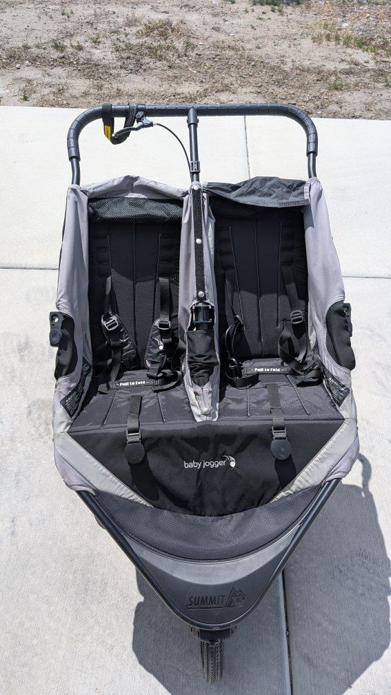 Baby Jogger Summit X3 Double Jogging Stroller - Black/Gray