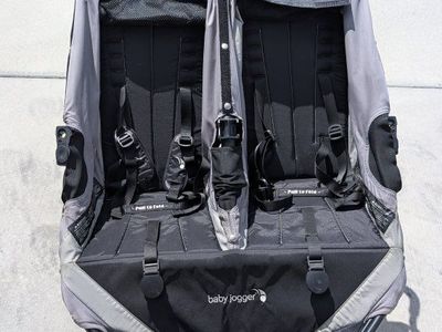 Baby Jogger Summit X3 Double Jogging Stroller - Black/Gray