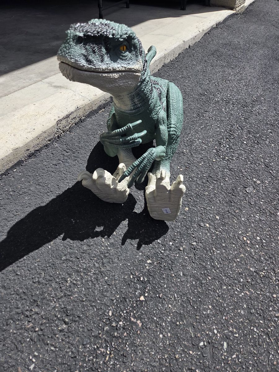 Jurassic World Rebirth Atrociraptor Super Colossal Action Figure measuring impressive 37 inches long