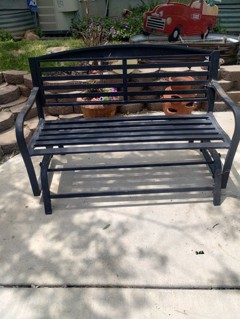 Metal Outdoor Glider Bench