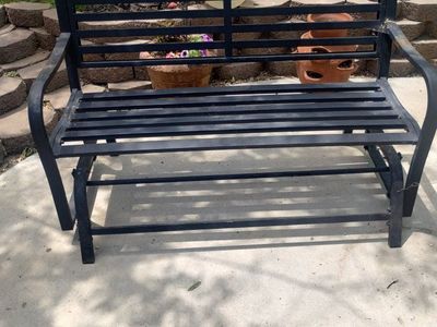 Metal Outdoor Glider Bench