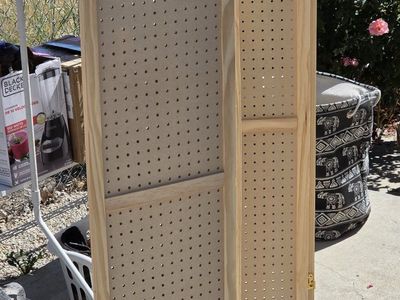Folding Pegboard Display Board - Versatile & Portable for Crafts, Shows, or Organization