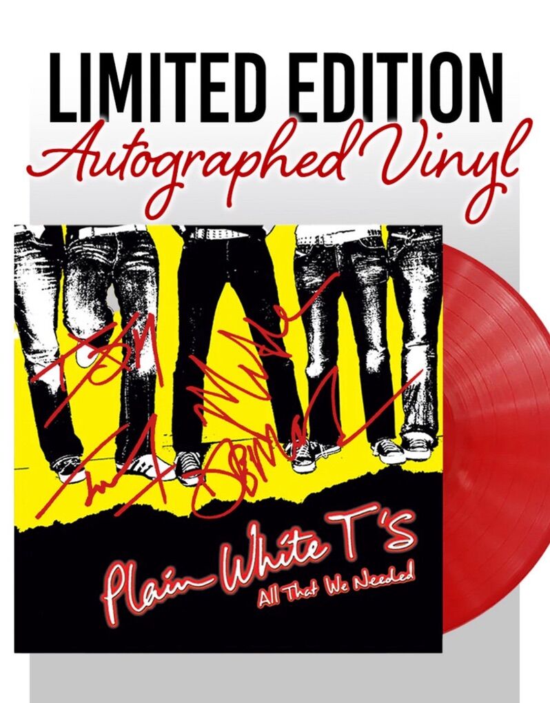 Plain White Ts-SIGNED All That We Needed-Red Vinyl