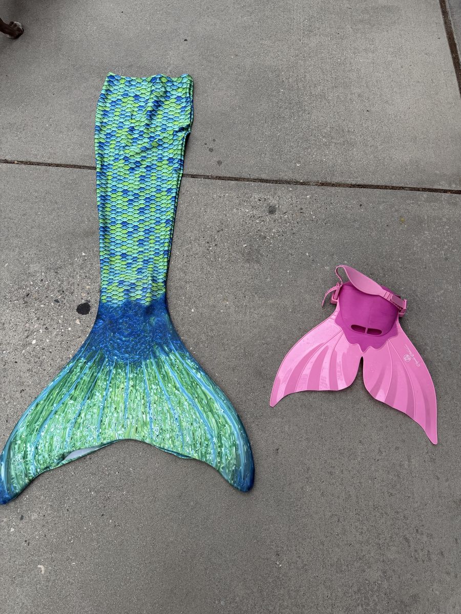 2 Mermaid swim tails and one skirt