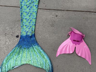 2 Mermaid swim tails and one skirt