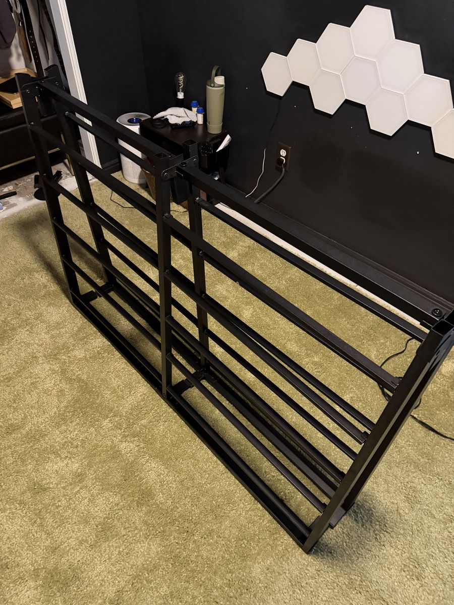 Low foldable full metal bed frame