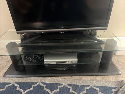 Vizio TV with Glass Top TV Stand