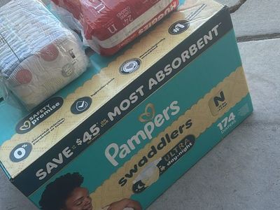 Pampers Swaddlers Newborn Diapers (174 ct) & Huggies Little Snugglers Newborn (24 ct)