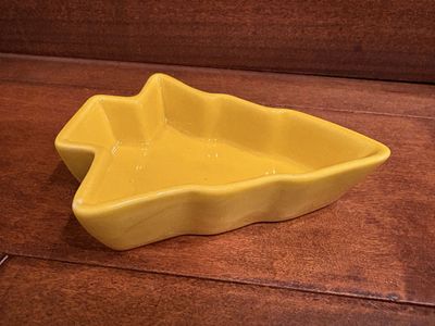 New Yellow Ceramic Tree Shaped Trinket Dish