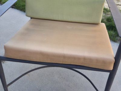 patio table, 6 chairs. and umbrella