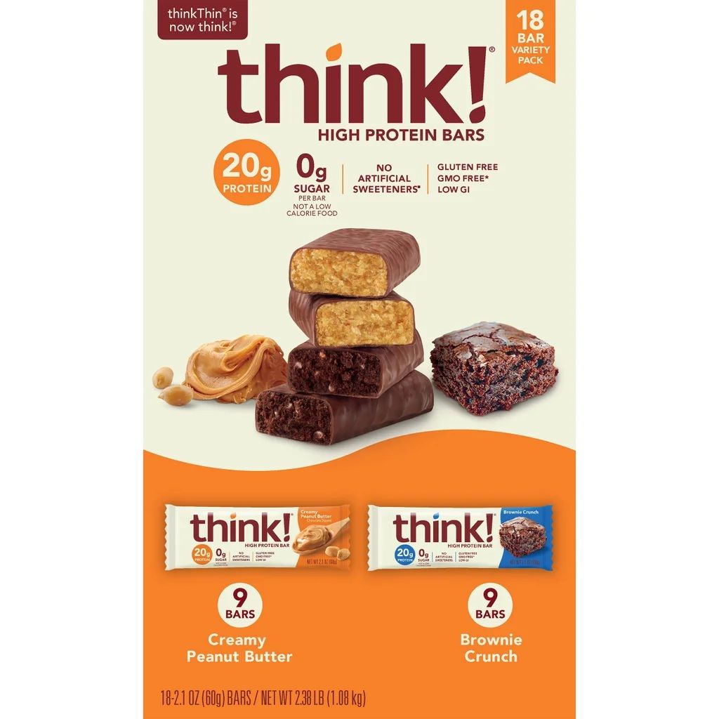 Think Thin High Protein Bar, Variety Pack, 2.1 oz, 18-count 865513 #22017
