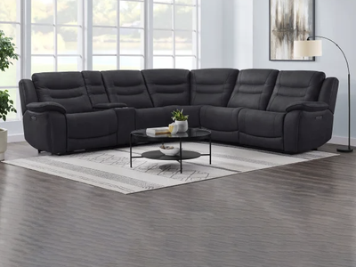 BACK TO SCHOOL COMFORT SALE – KELSEE FABRIC POWER RECLINING SECTIONAL