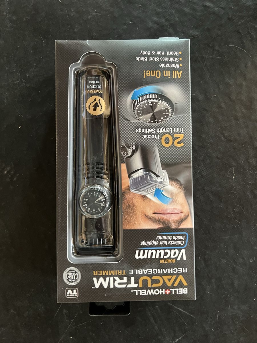 Bell+Howell VacuTrim Rechargeable Vacuum Hair & Beard Trimmer