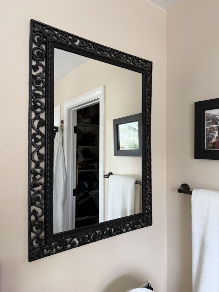 Large Scroll Styled Mirror 36 By 26