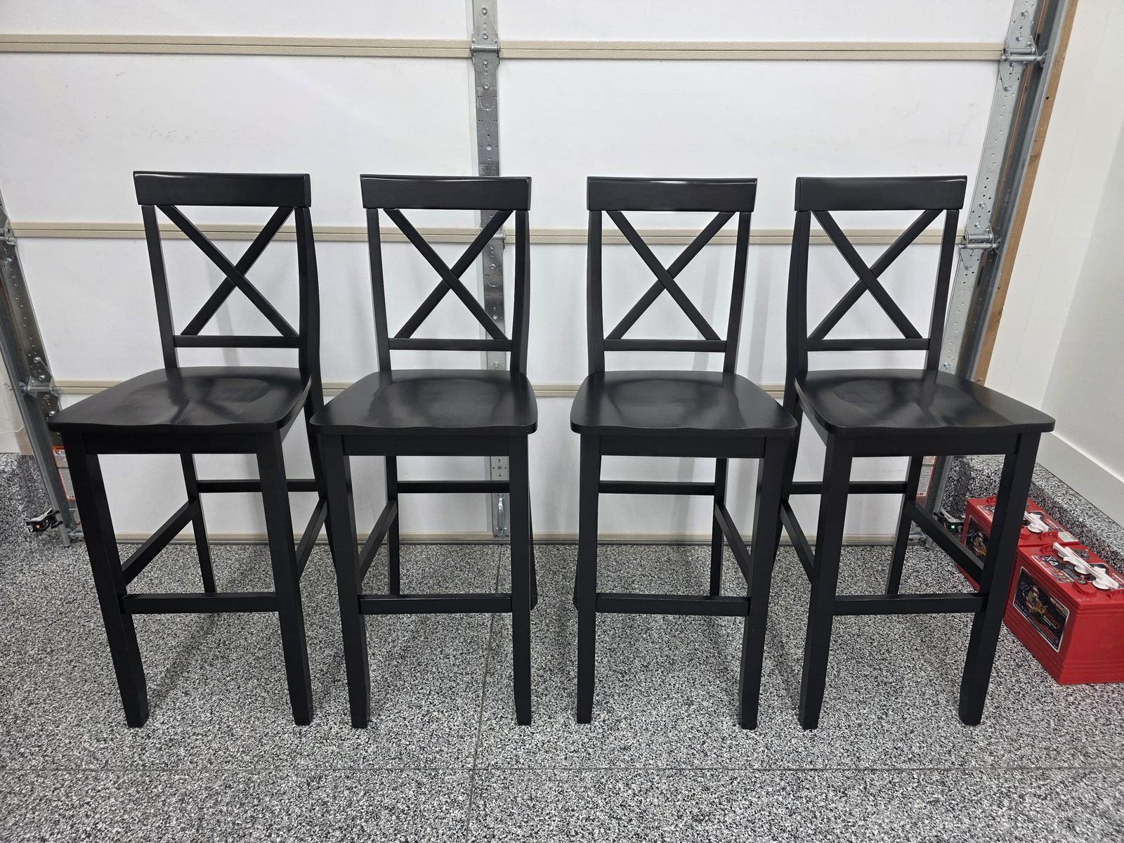 Black X Back Bar Stools