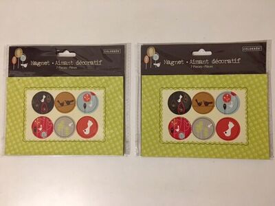 2 sets of Decorative magnet (7 pieces each)