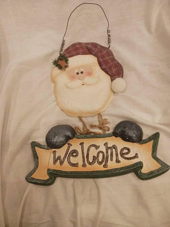 Resin Santa Welcome Sign