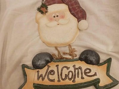 Resin Santa Welcome Sign
