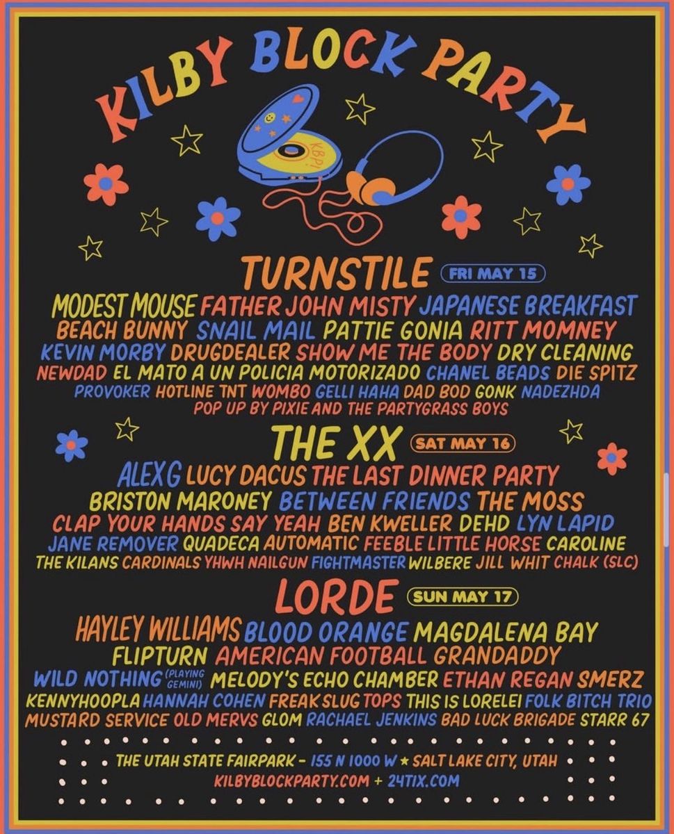 3 day GA Kilby block party ticket