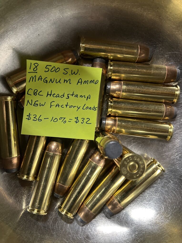 18 New 500 S&W Ammo.