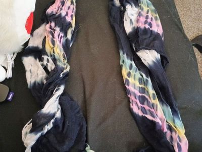Multi-Color Tie-Dye Crinkle Infinity Scarf