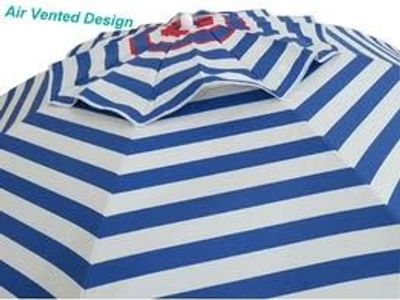 Mainstays 6.5' Red-Blue-White Stripe Umbrella