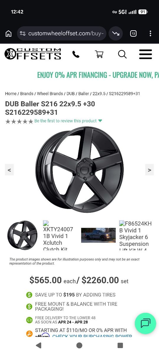 22 inch Dub wheels