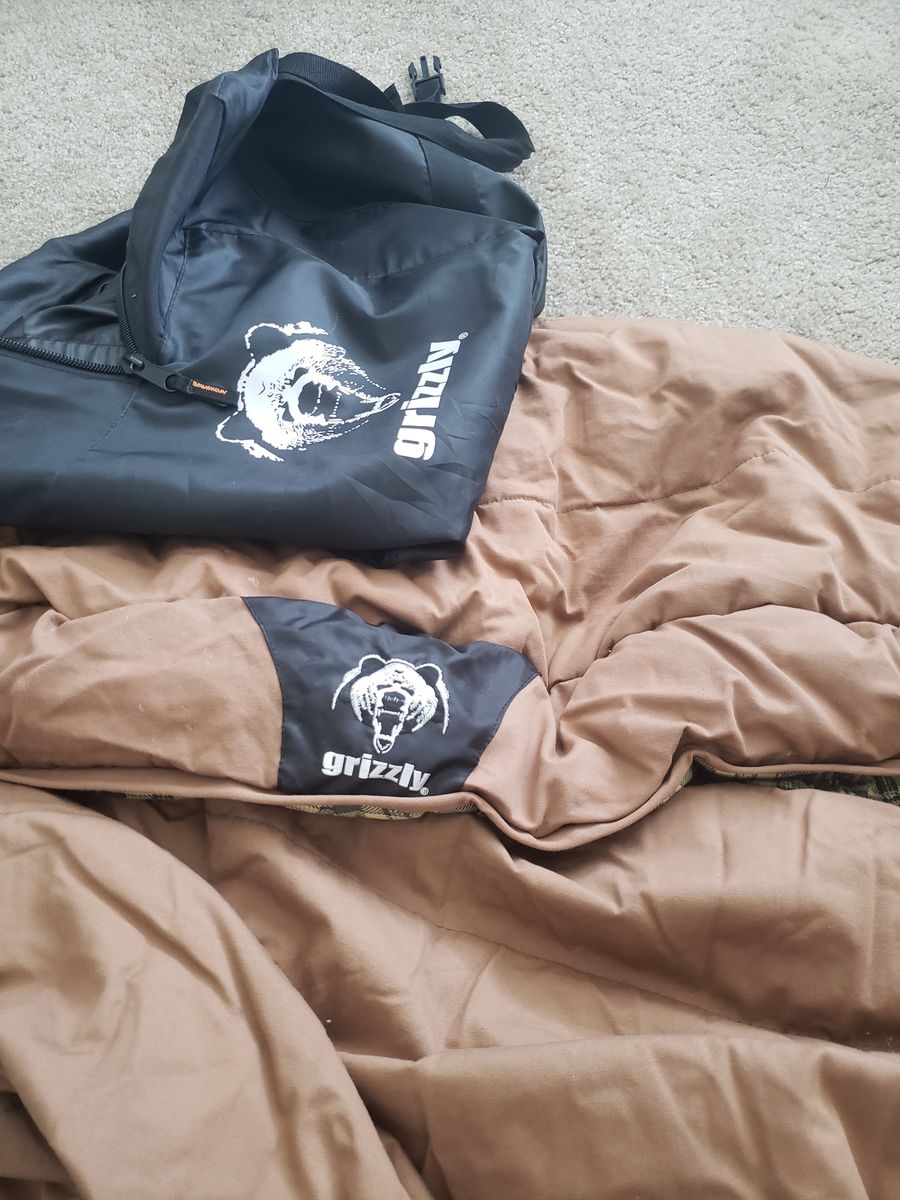 Grizzly by Big Johnson Canvas Flannel Cotton Sleeping Bag 90"x65" - Queen Size (-25 degree)