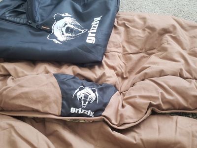 Grizzly by Big Johnson Canvas Flannel Cotton Sleeping Bag 90"x65" - Queen Size (-25 degree)