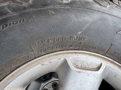 BFGoodrich All-Terrain T/A KO2 LT315/70R17 Tire with Alloy Wheel