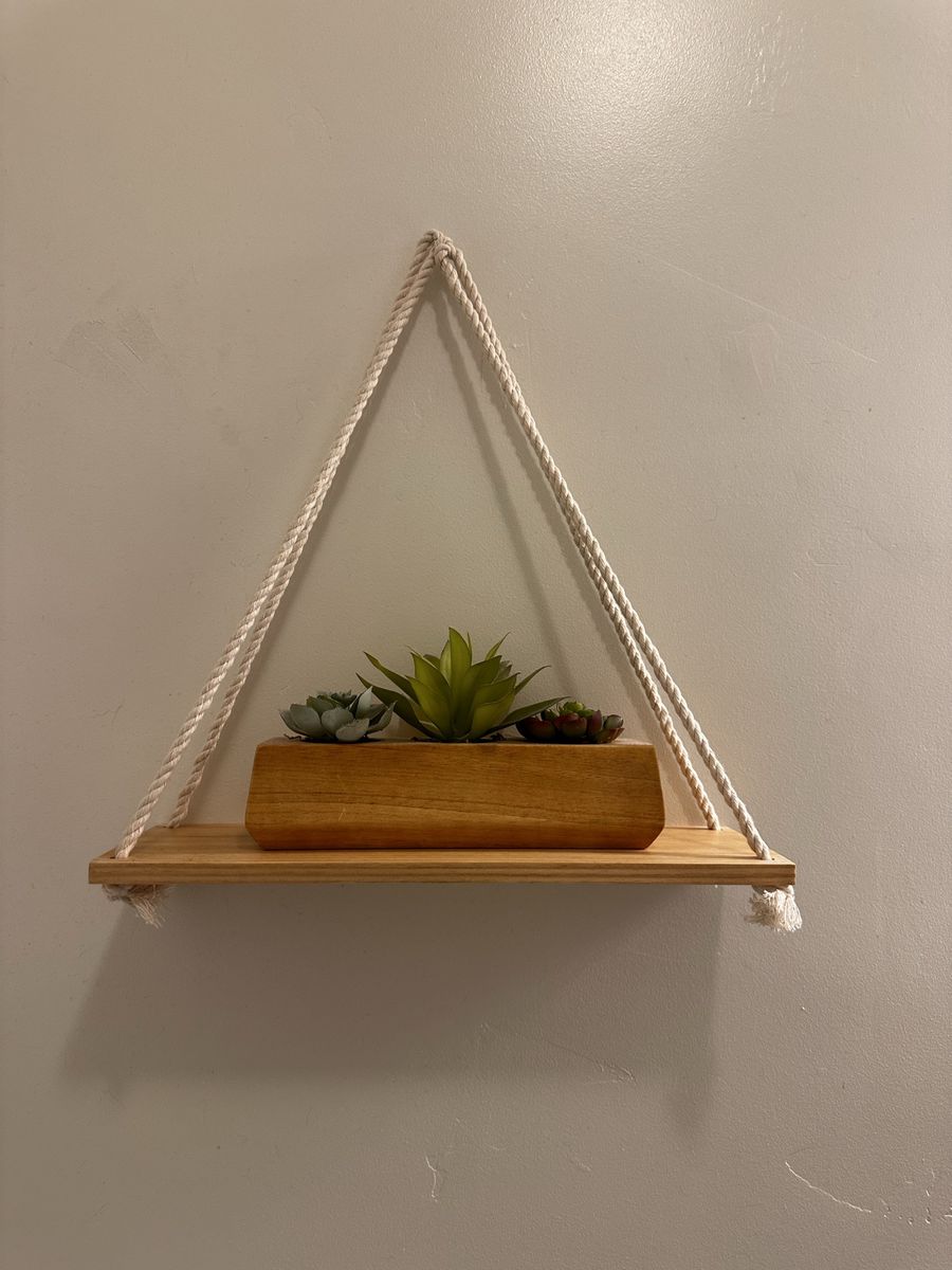 Wooden Hanging Wall Shelf