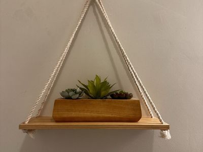 Wooden Hanging Wall Shelf