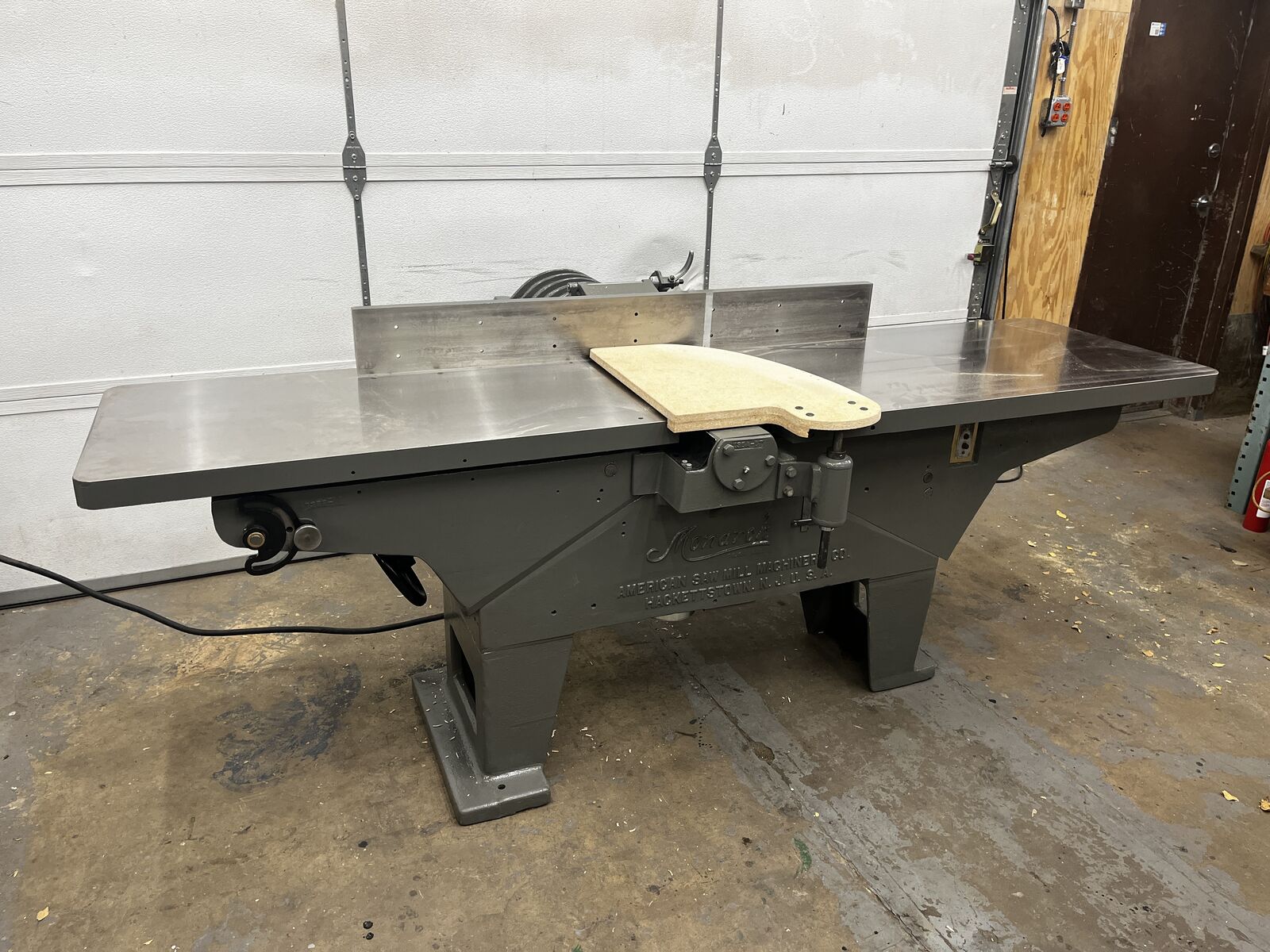 Rebuilt Monarch 20" Jointer. American Saw Mill Machinery