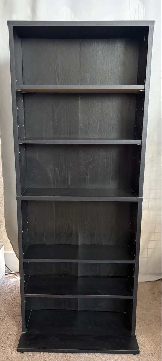 Black Display/Media Shelves – Adjustable. 