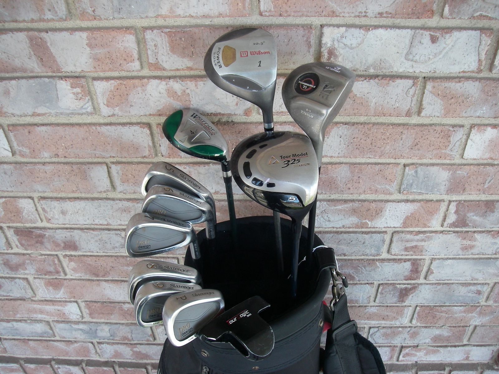 Mens SLAZENGER PRO DESIGN, 431 St St Golf Clubs Set, Hybrid, Titanium Drivers, Steel & Graphite, Callaway Big Bertha Bag, RH