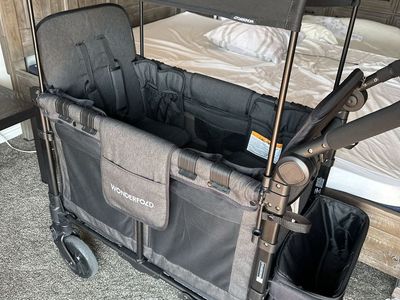 Wonderfold W2 Elite Stroller Wagon Jet Black 2 Seater