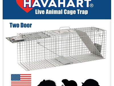 HAVAHART Two-Door Large Live Animal Cage Trap • 36" x 12" x 10" • for Raccoons, Opossums, Groundhogs