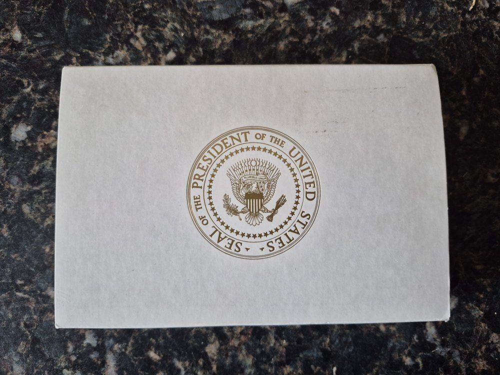 Velvet Keepsake Box With Presidental Logo And Slip Cover
