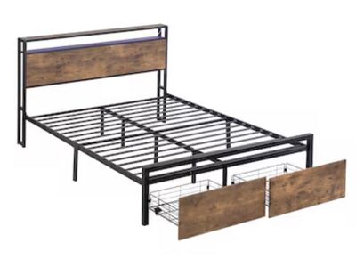 Queen bed frame and headboard