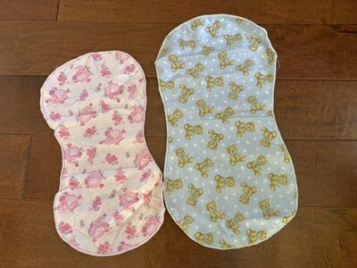 2 Soft Baby Burp Cloths Never Used
