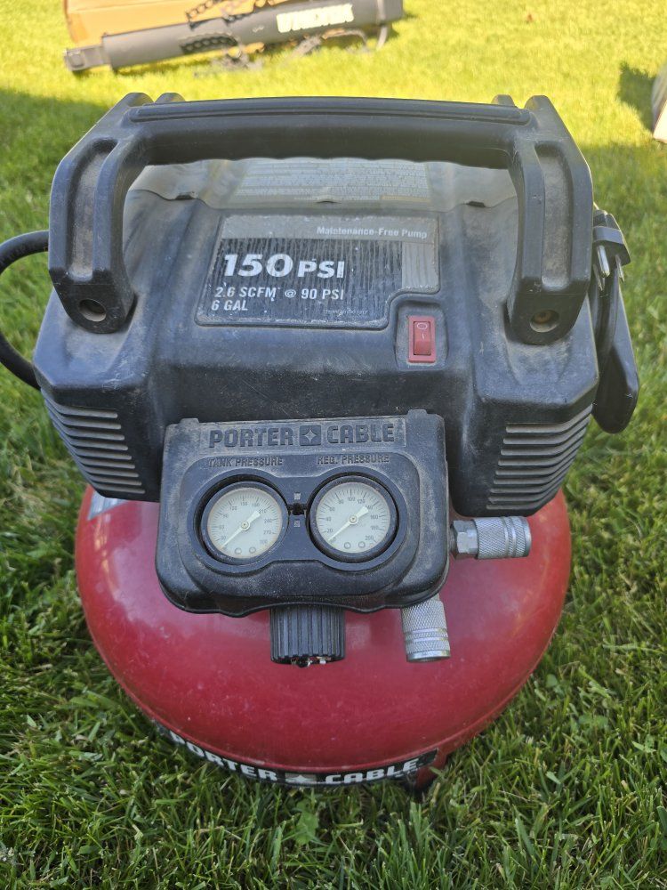 Porter-Cable 150 PSI 6 Gallon Pancake Air Compressor - Maintenance-Free Pump