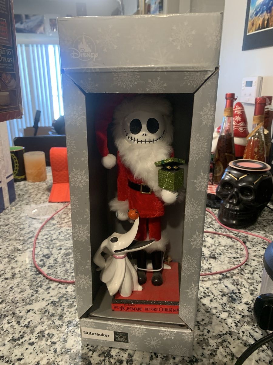 Disney The Nightmare Before Christmas Sandy Claws Jack Skellington & Zero Nutcracker in Original Box