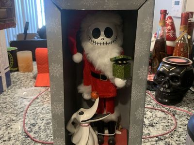 Disney The Nightmare Before Christmas Sandy Claws Jack Skellington & Zero Nutcracker in Original Box