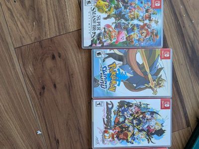 Nintendo Switch Games Bundle - Zelda, Super Smash Bros, Pokemon Sword, Disgaea 5, Mario Kart 8